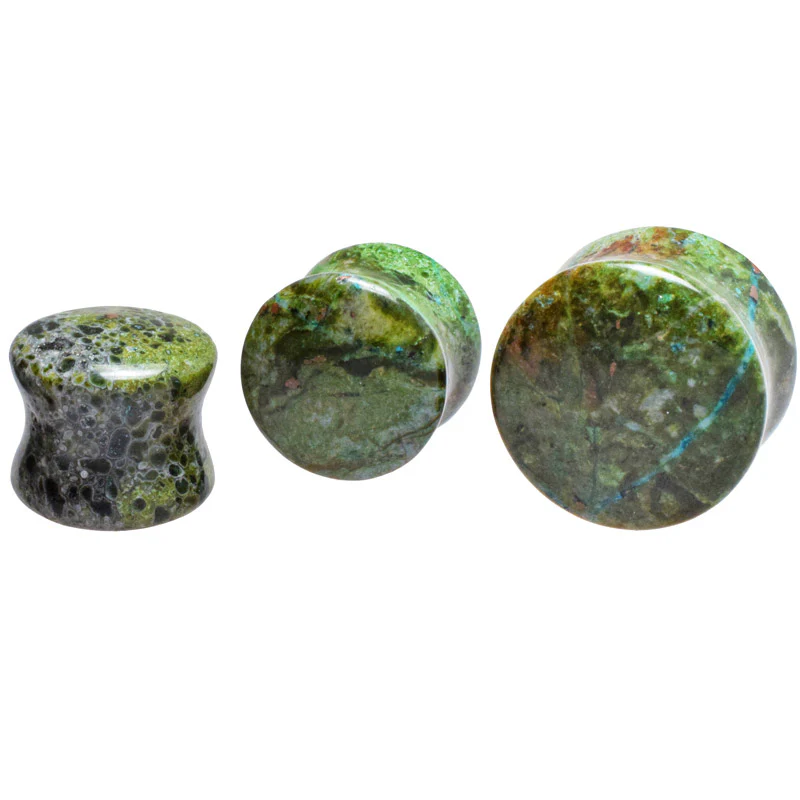 African Jade Stone Flesh Plugs - Image 2
