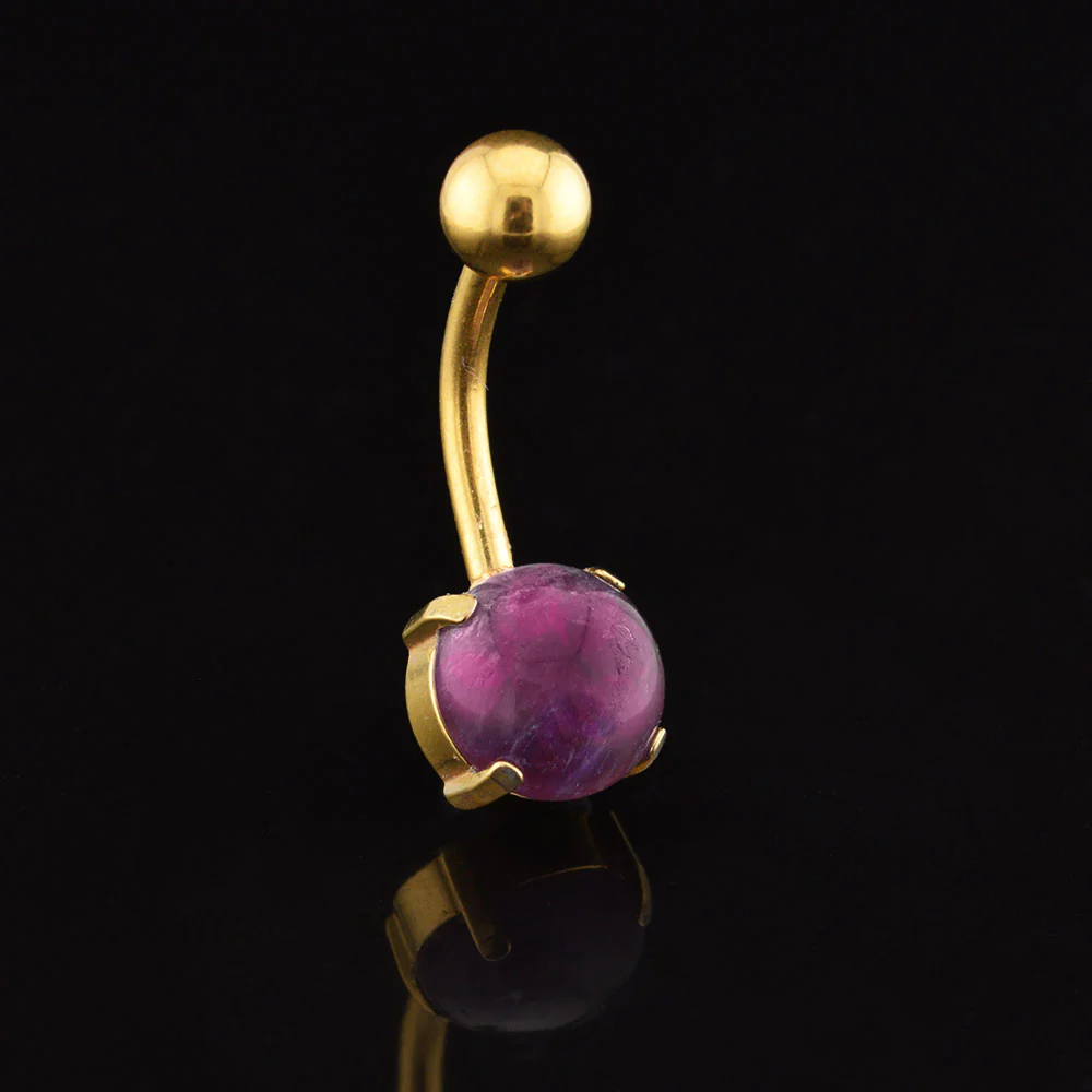 Amethyst Navel Bar