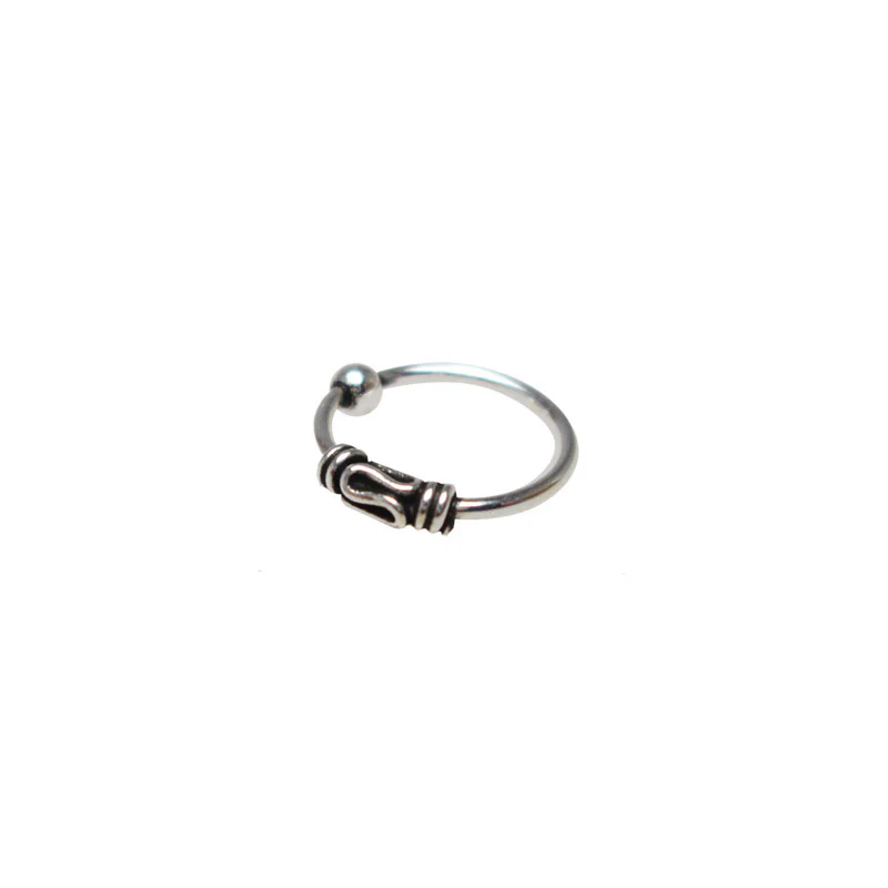 Bali Style Silver Nose Ring 'Dewa' - Image 2