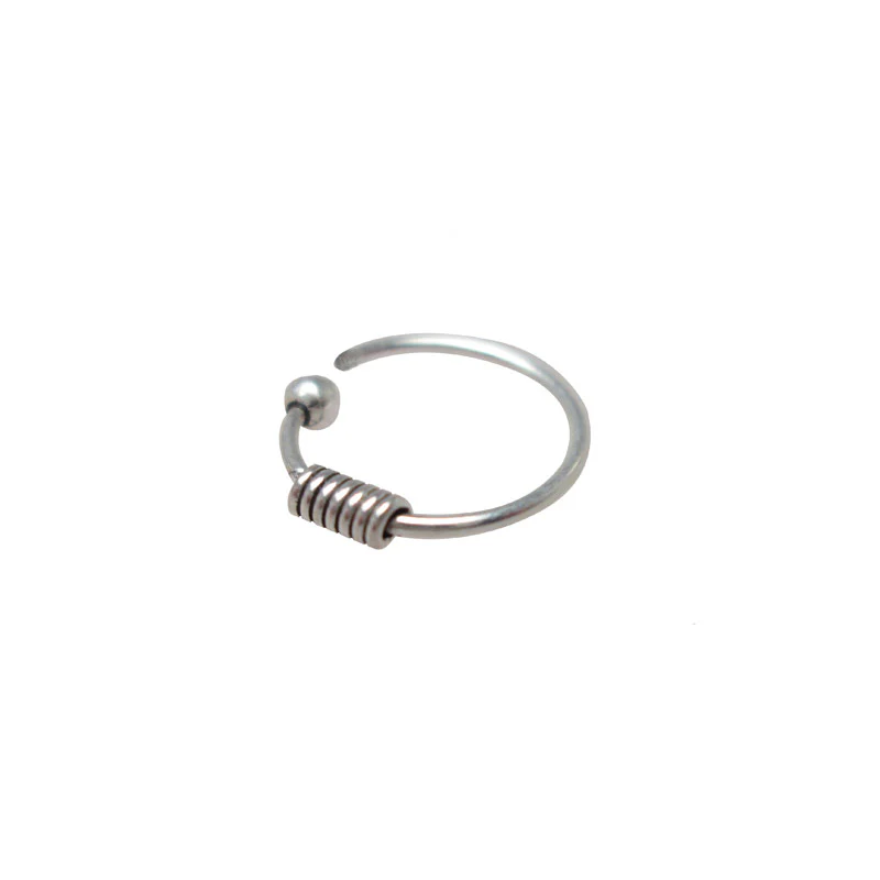 Bali Style Silver Nose Ring 'Pura' - Image 2