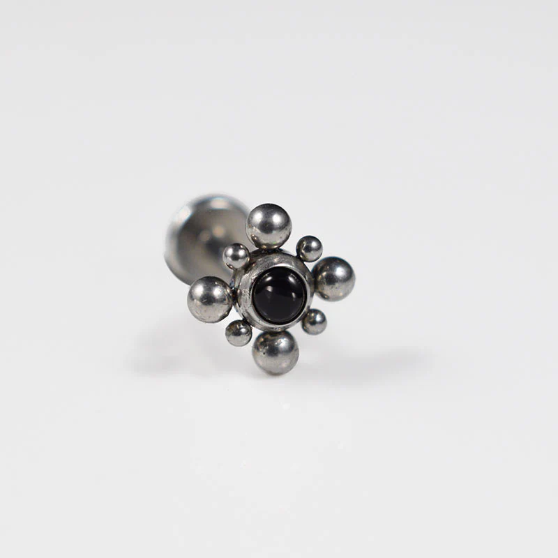 Onyx Labret with Beading - Image 3