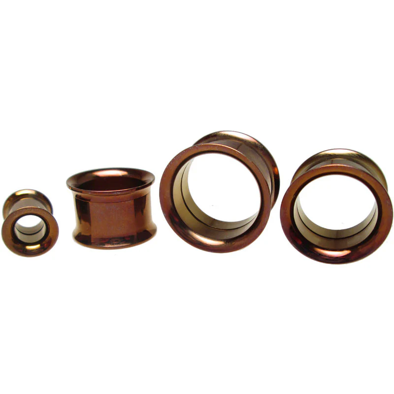 Flesh Tunnels in Bronze, Internally Threaded - Image 2
