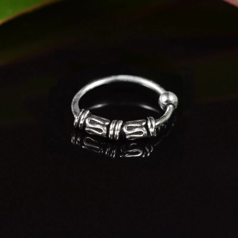 Bali Style Silver Nose Ring 'Kabur'