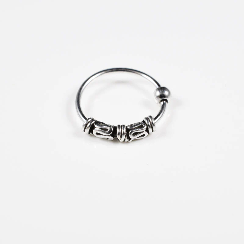 Bali Style Silver Nose Ring 'Kabur' - Image 2