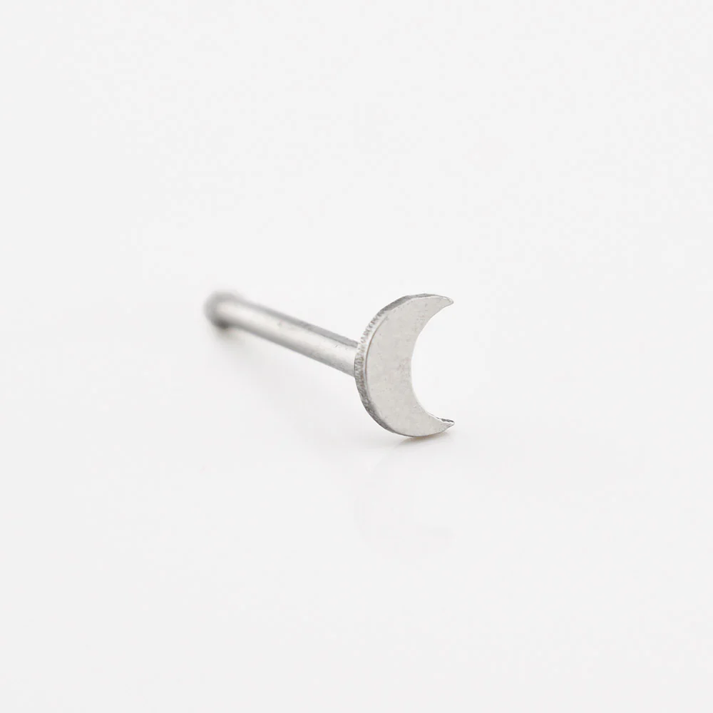 Crescent Moon Nose Stud - Image 2