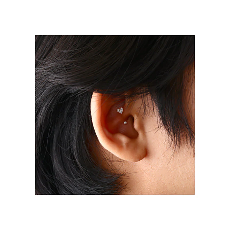Curved Barbell with Chevron Design - Image 2