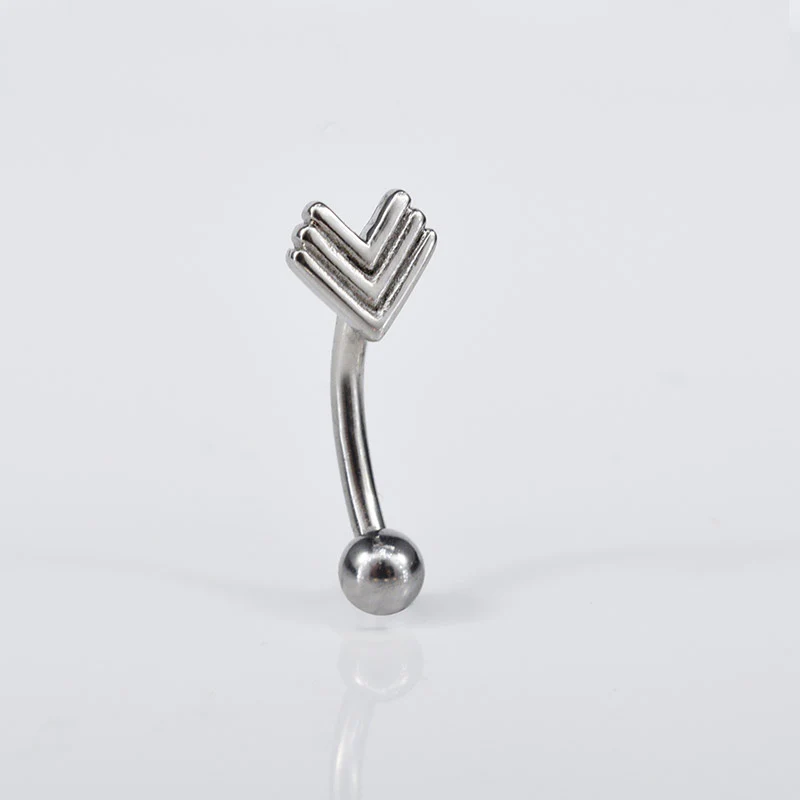 Curved Barbell with Chevron Design - Image 3