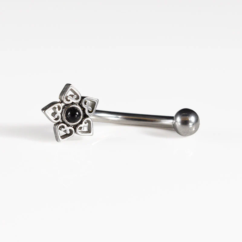 Curved Barbell with Onyx Stone - Image 3