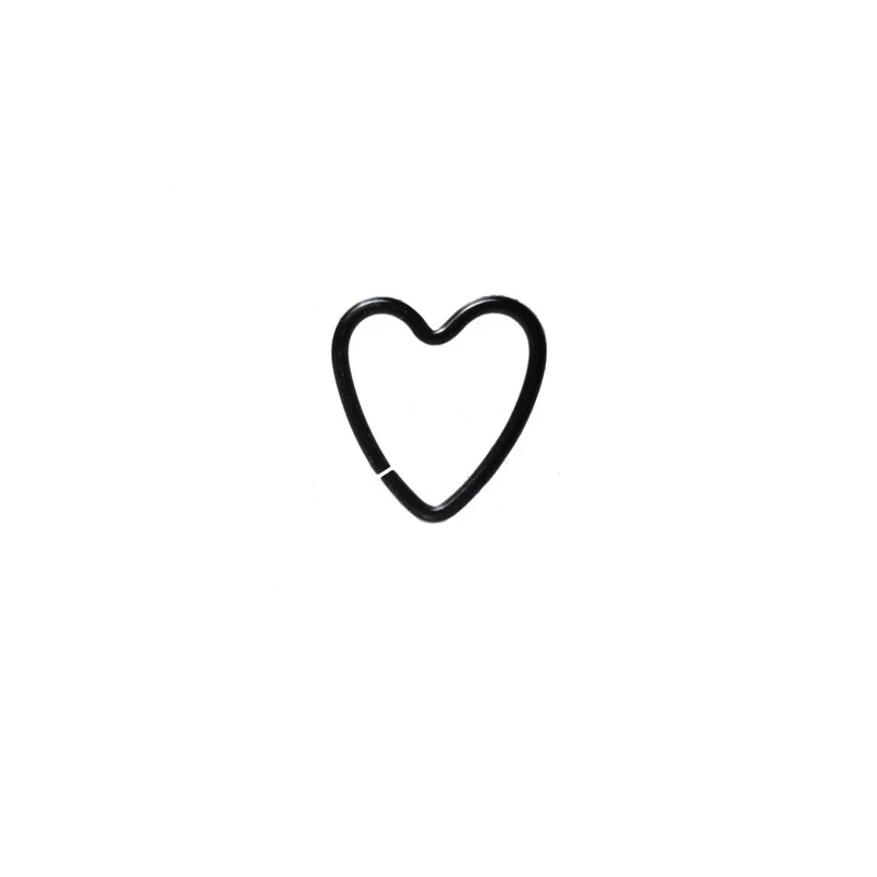 Daith Heart Ring in Black - Image 2