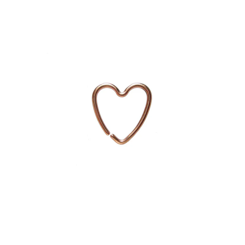 Daith Heart Ring in Rose Gold - Image 2