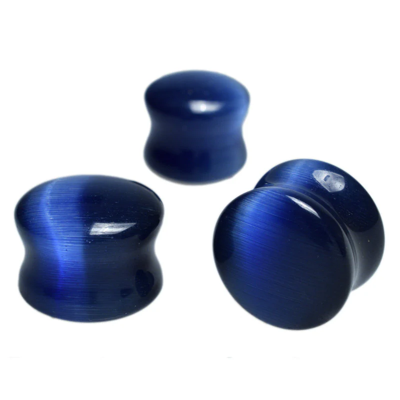 Blue Cats Eye Flesh Plugs - Image 2