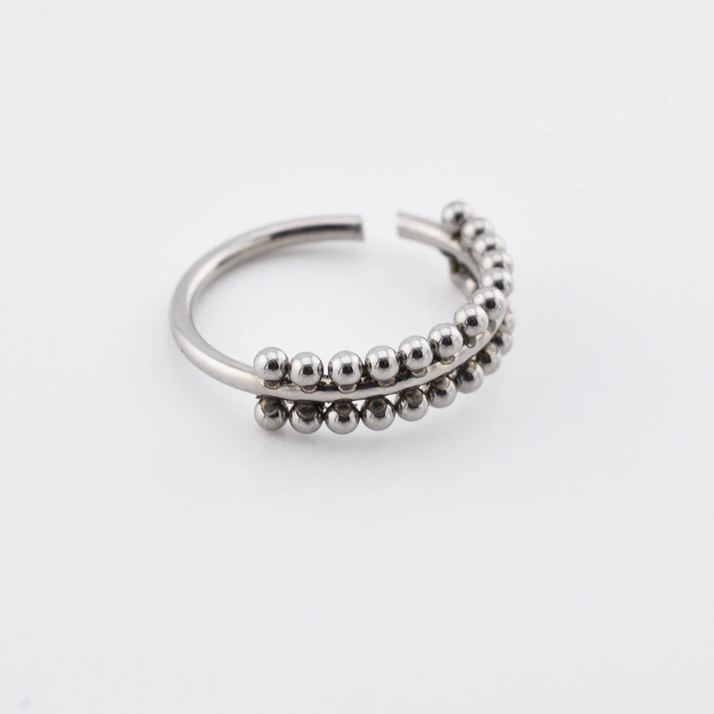 'Maya' Double Beaded Nose Ring - Image 3