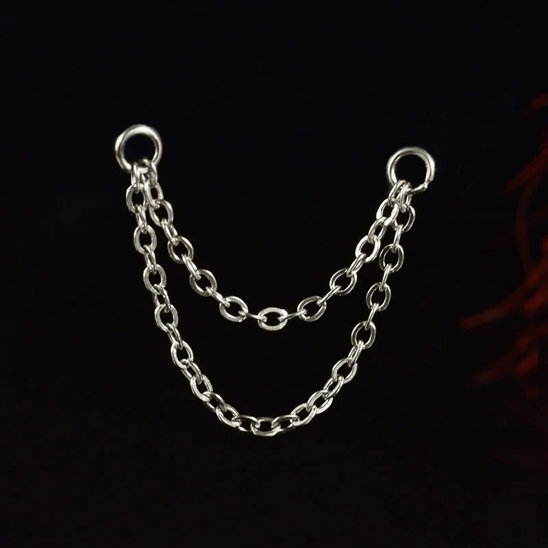 Double Connecting Chain for Ear Piercings