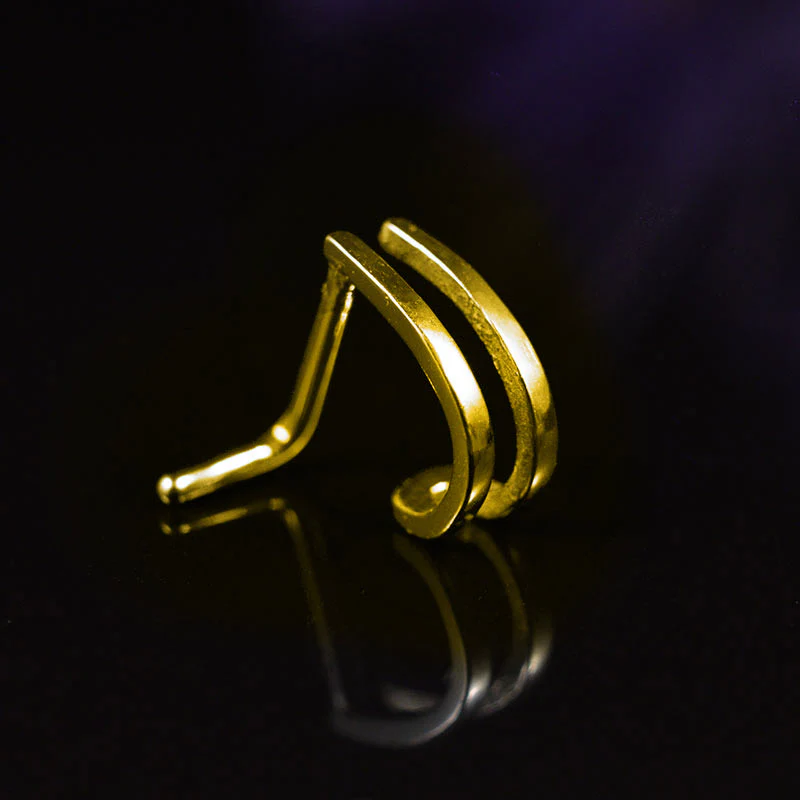 Double Nose Curve Gold Steel