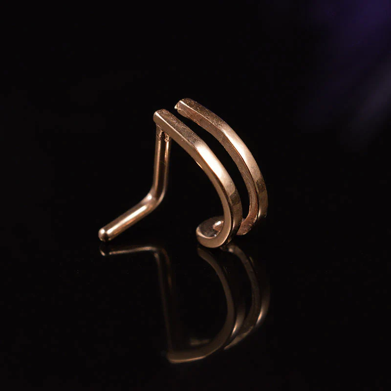 Double Nose Curve in Rose Gold