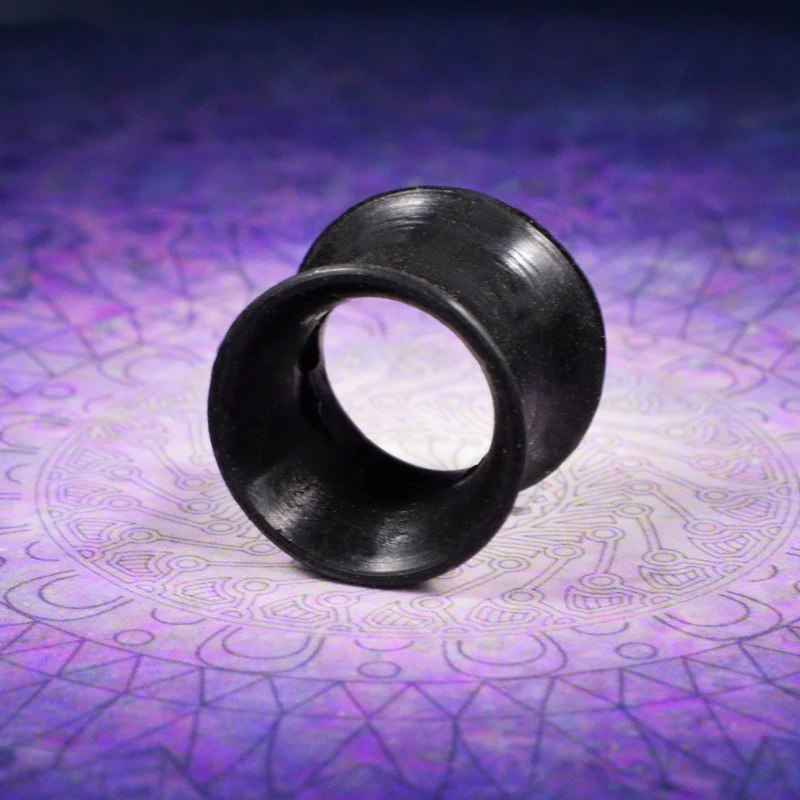 Silicone Flesh Tunnels in Black, Earskins