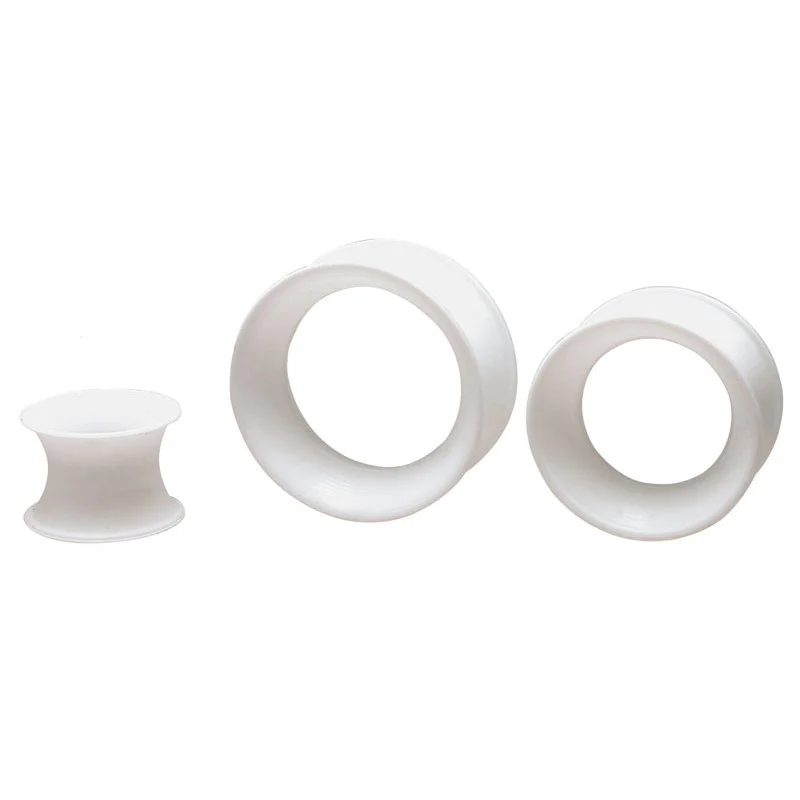 White Silicone Tunnels, Earskins - Image 2