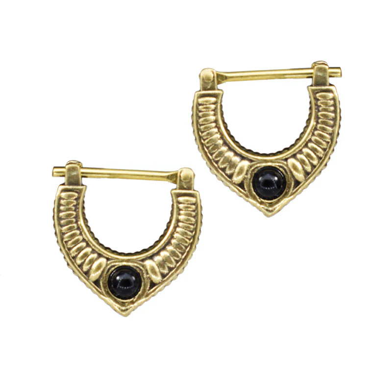 'Lashko' Onyx Drop Earrings - Image 2