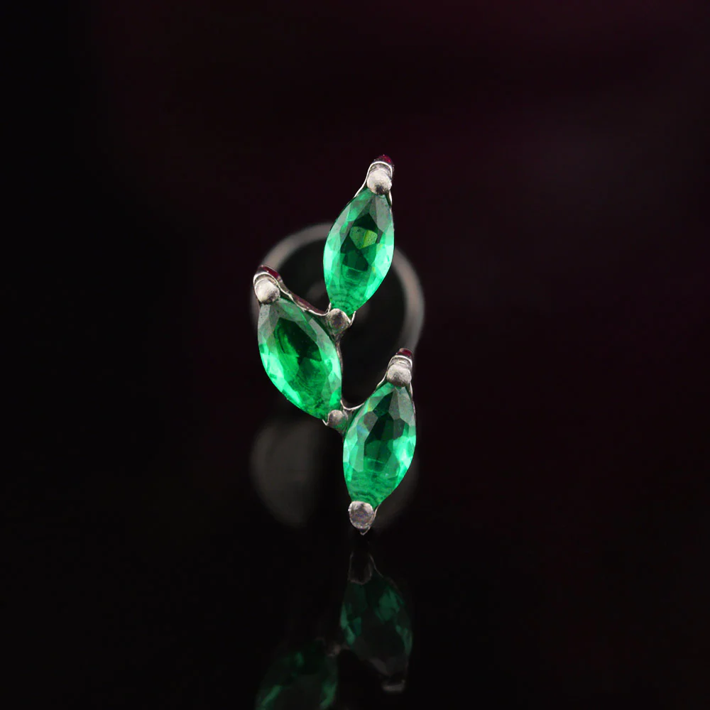 Green Vine Leaves Labret