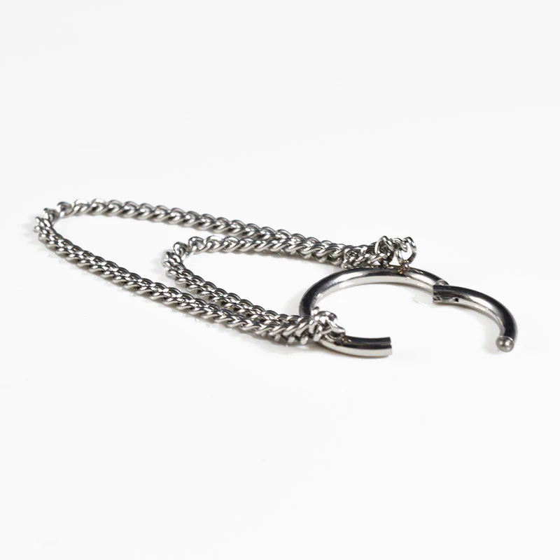 Helix Clicker Ring with Hanging Chains - Image 2
