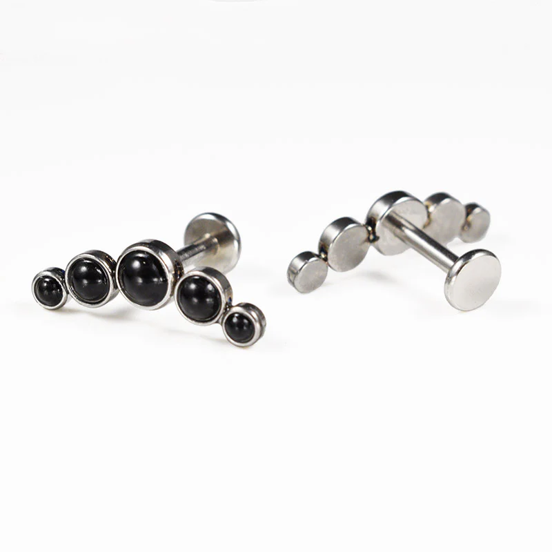 Labret with Five Onyx Stones - Image 2