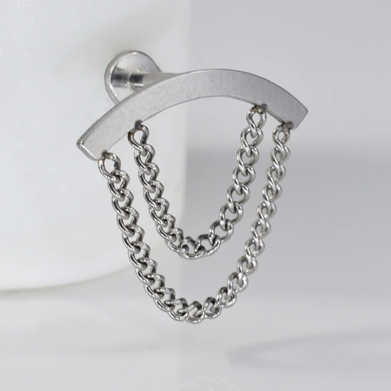 Hidden Helix Labret with Double Chain