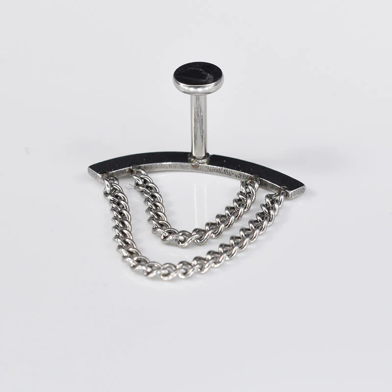 Hidden Helix Labret with Double Chain - Image 2