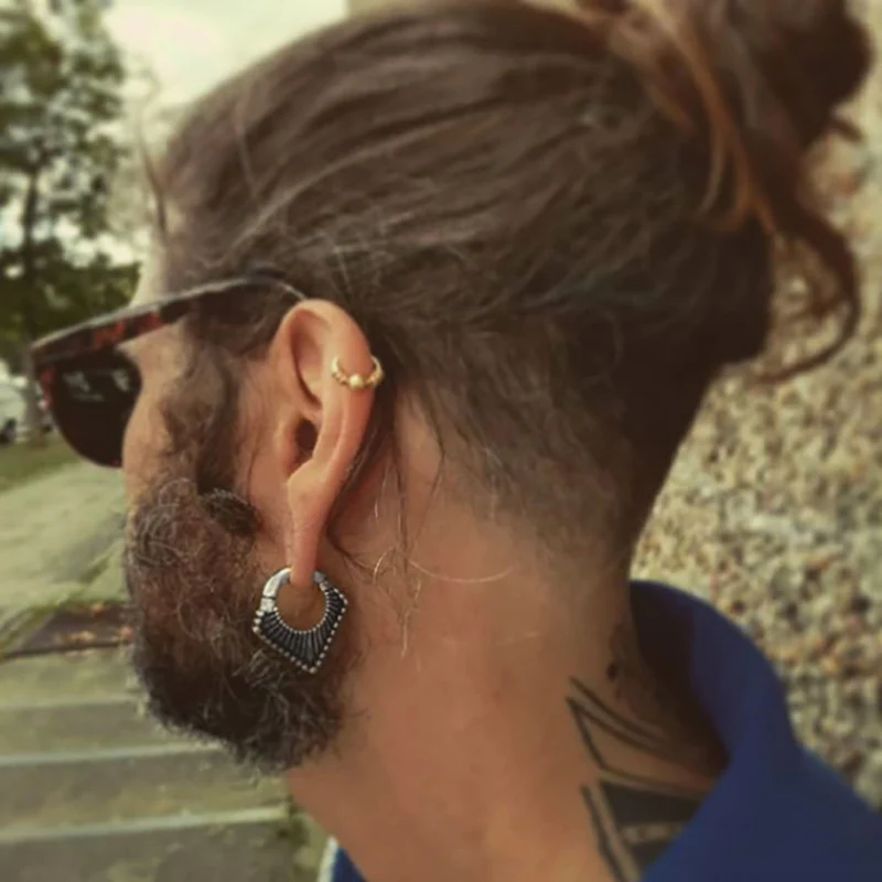 Hinged Ear Weight 'Zigon' in Silver Brass - Image 3