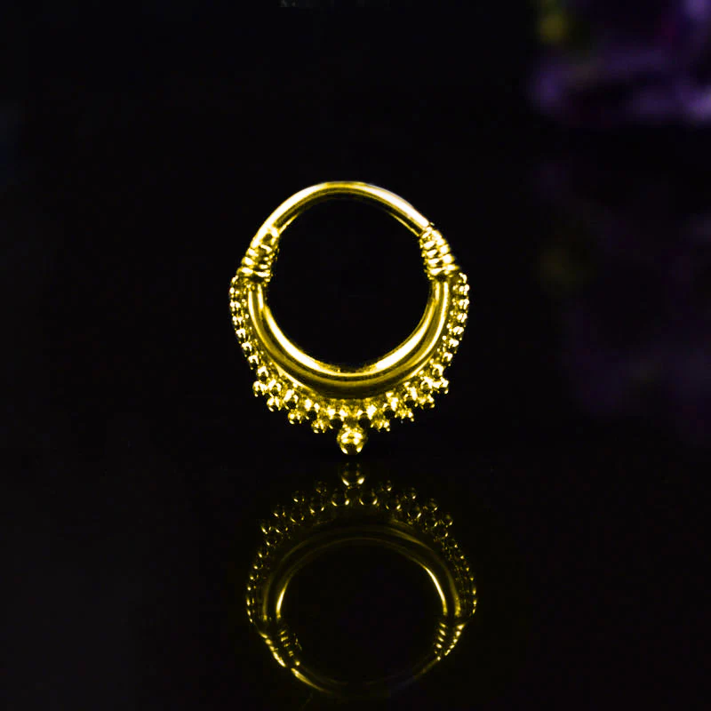 Hinged Segment Ring 'Indian Cascade' in Gold