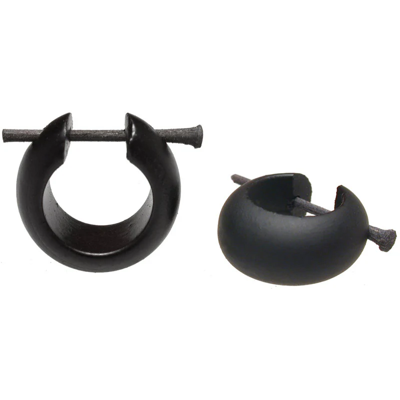 Huggies Tribal Wooden Earrings - Image 3