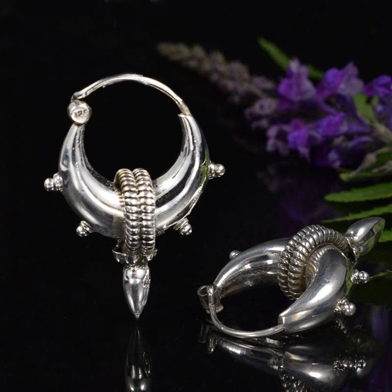 Sterling Silver Indian 'Warrior' Earrings