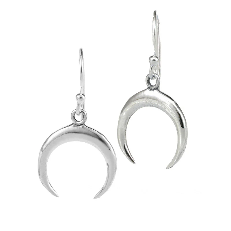 Lunula Silver Moon Earrings - Image 2