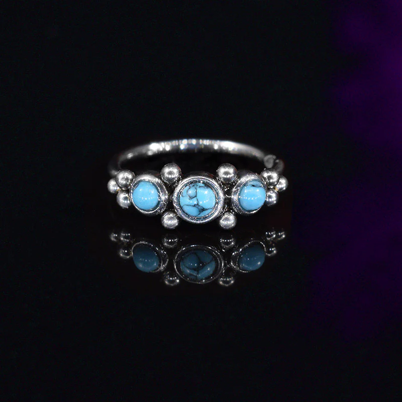 Nose Ring with Turquoise Stones