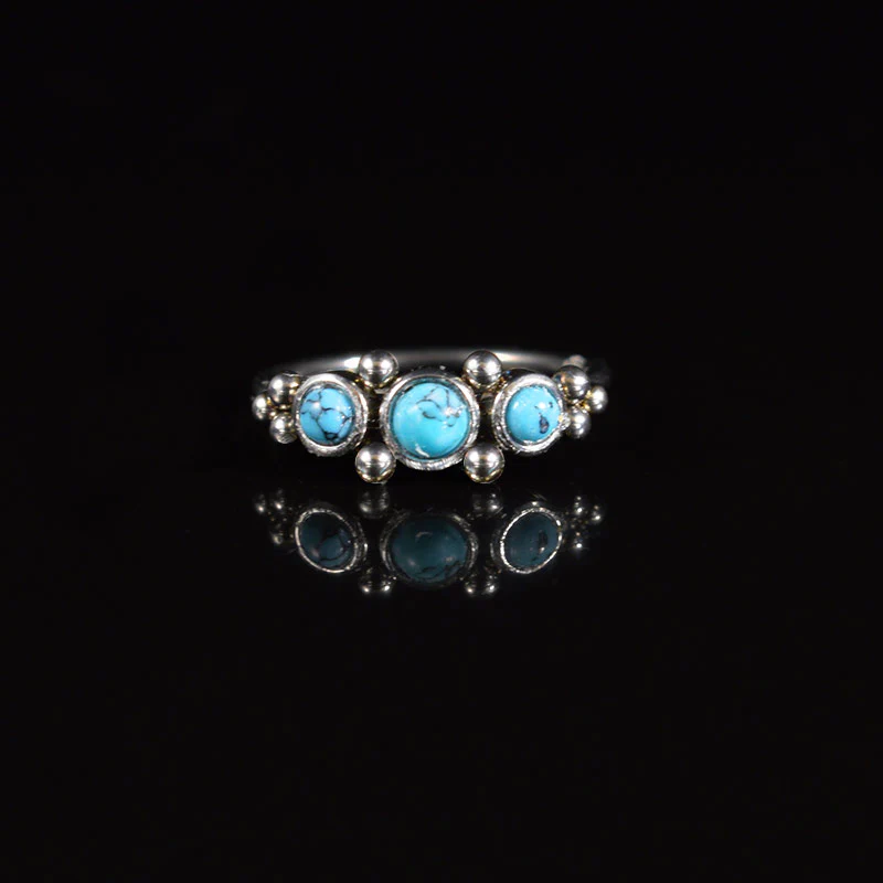 Nose Ring with Turquoise Stones - Image 3
