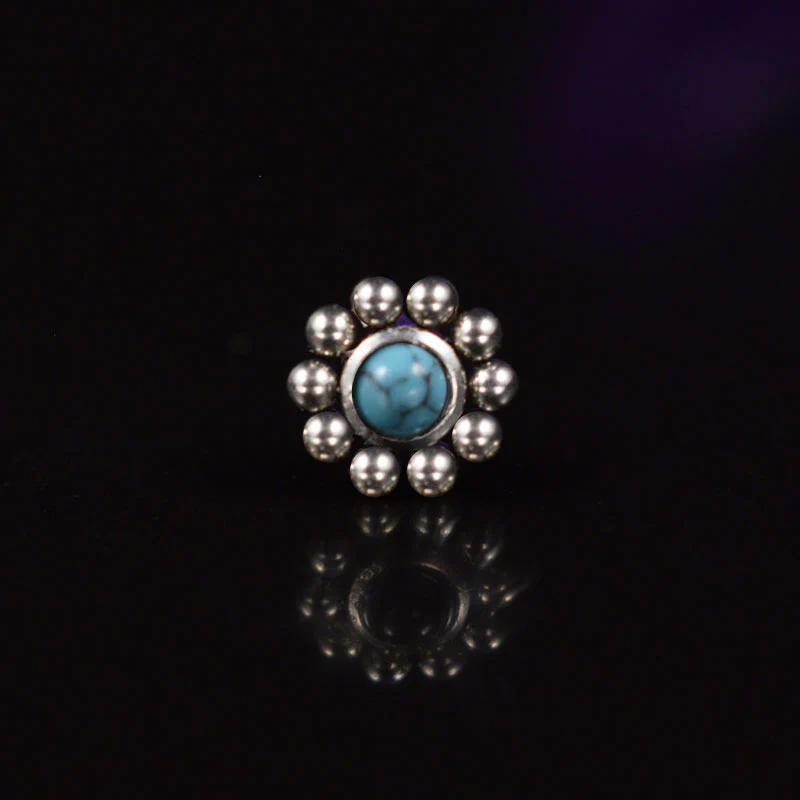 Nose Stud with Turquoise Stone