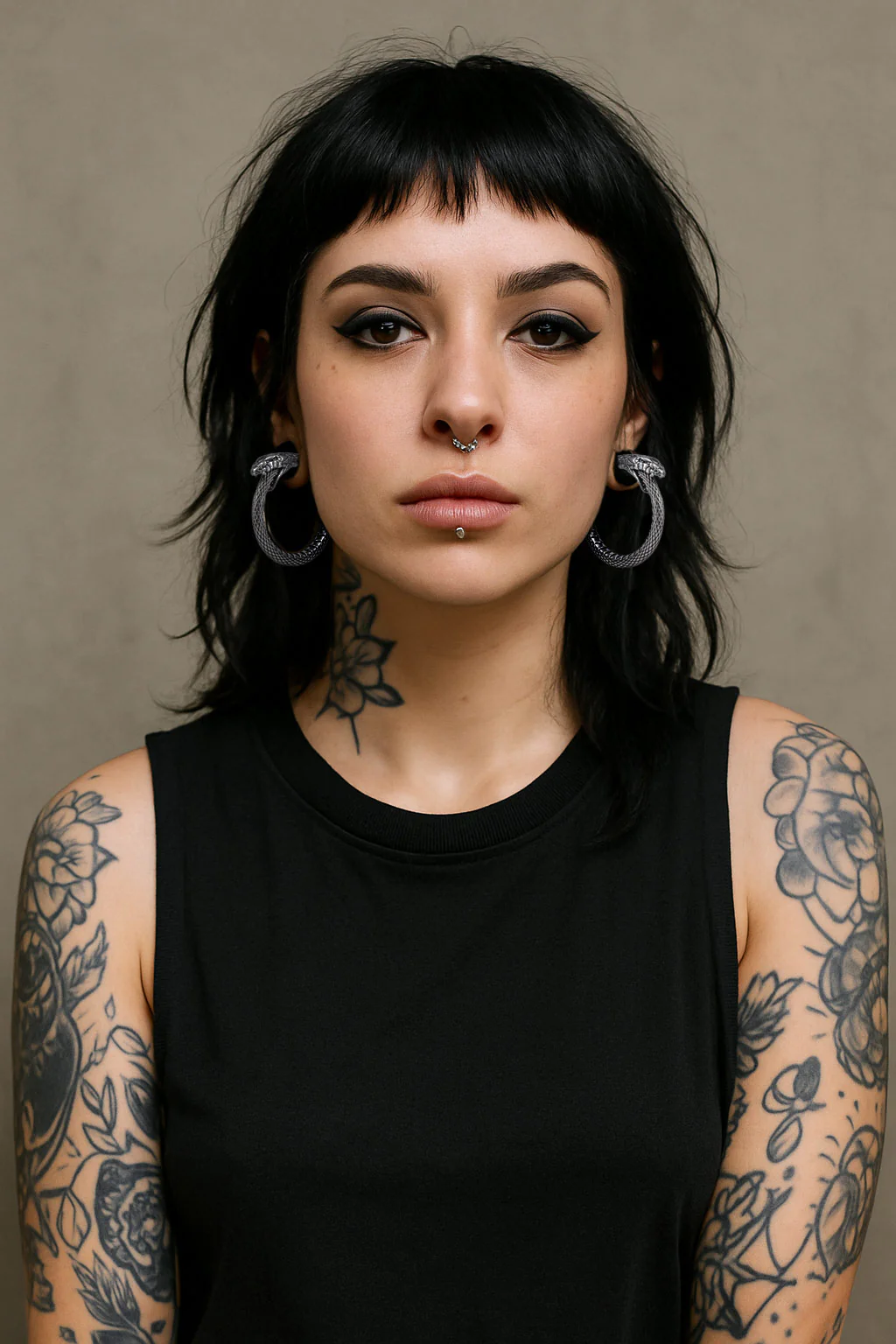 Ouroboros Snake Hoop Ear Weights - Image 2