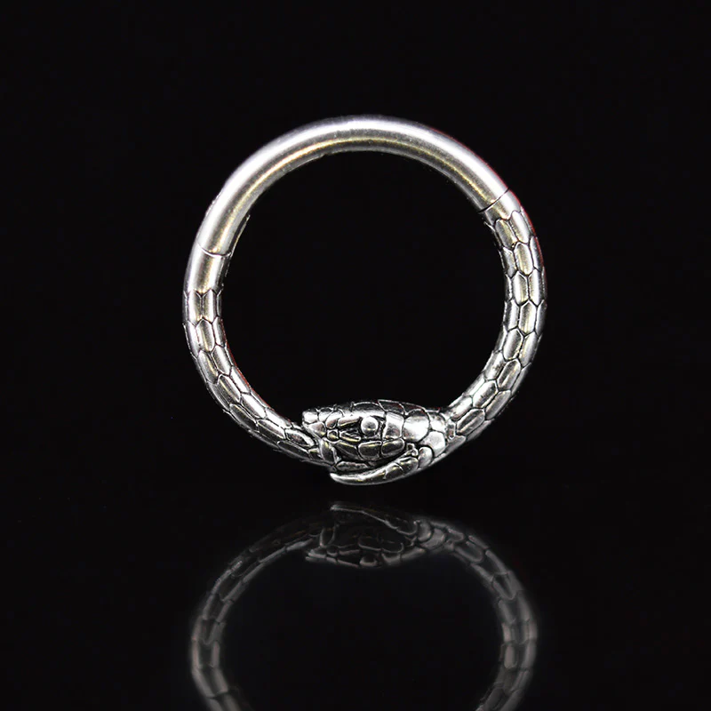Ouroboros Snake Hinged Segment Ring