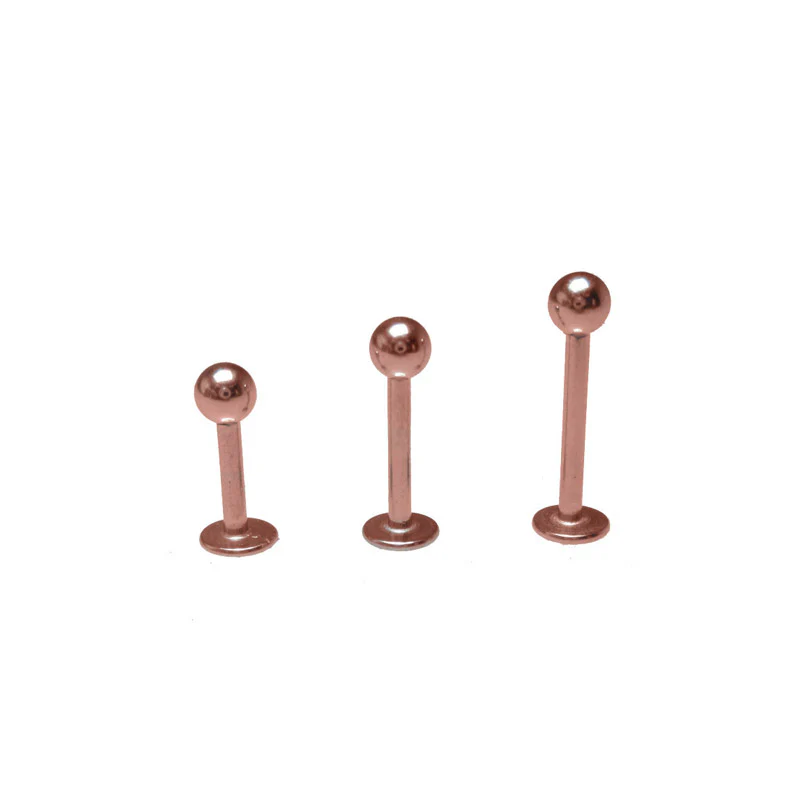 Rose Gold Flat Back Micro Labret - Image 2