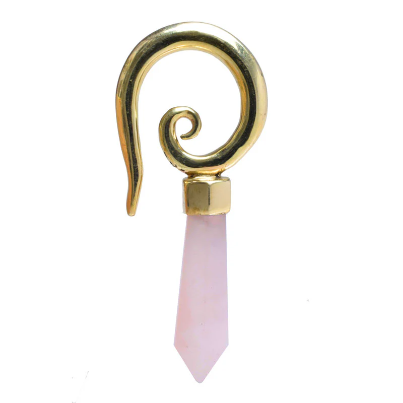 Rose Quartz Ear Hangers - Image 2