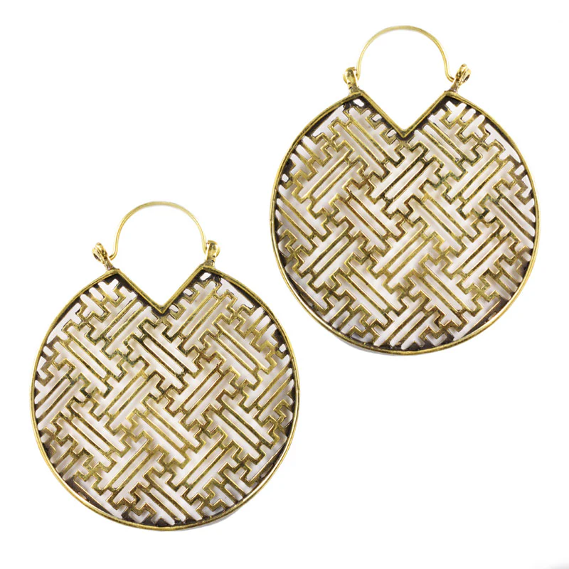 Sayagata Disc Earrings - Image 2