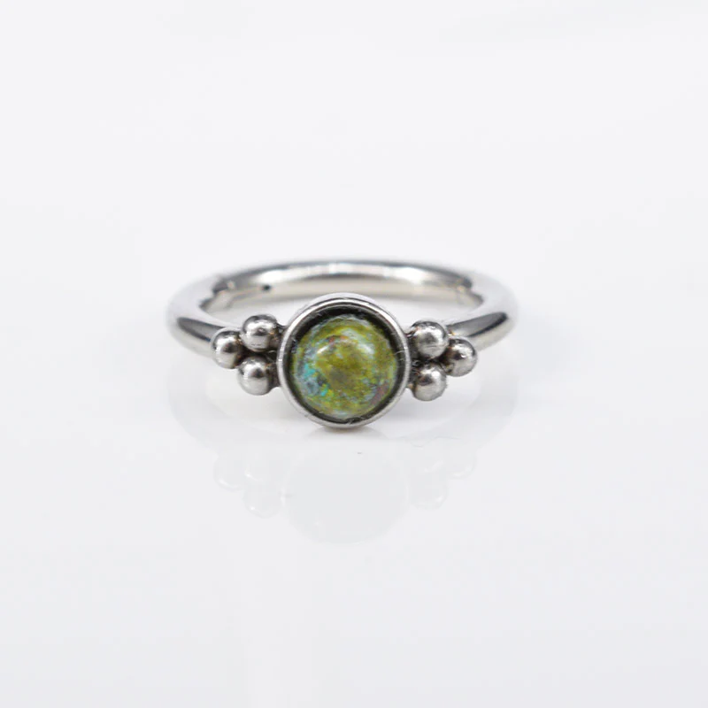 Clicker Ring with African Jade - Image 2