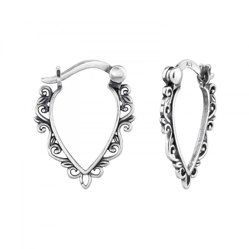 Silver Filigree Earrings - Image 2