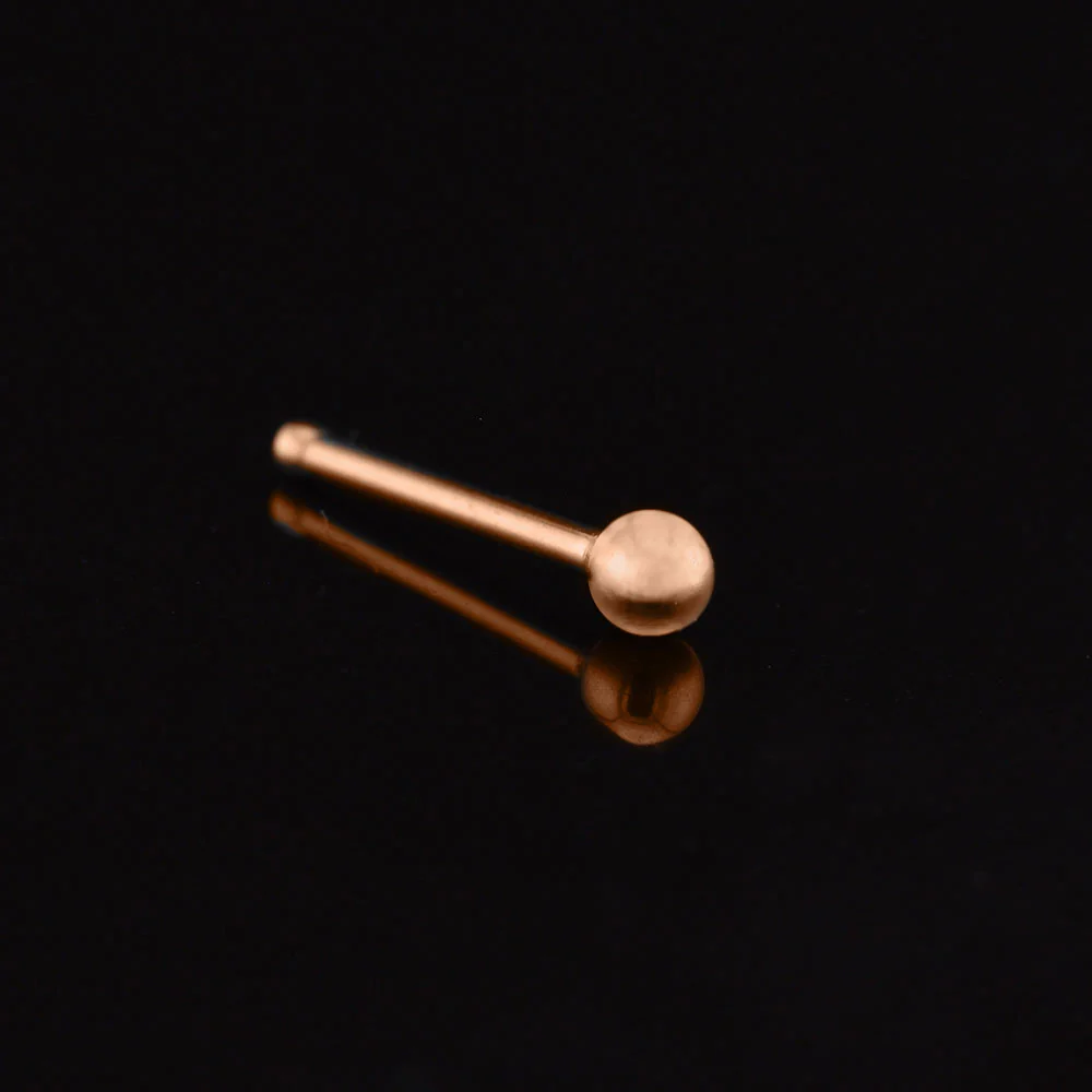 Simple Nose Stud in Rose Gold Surgical Steel
