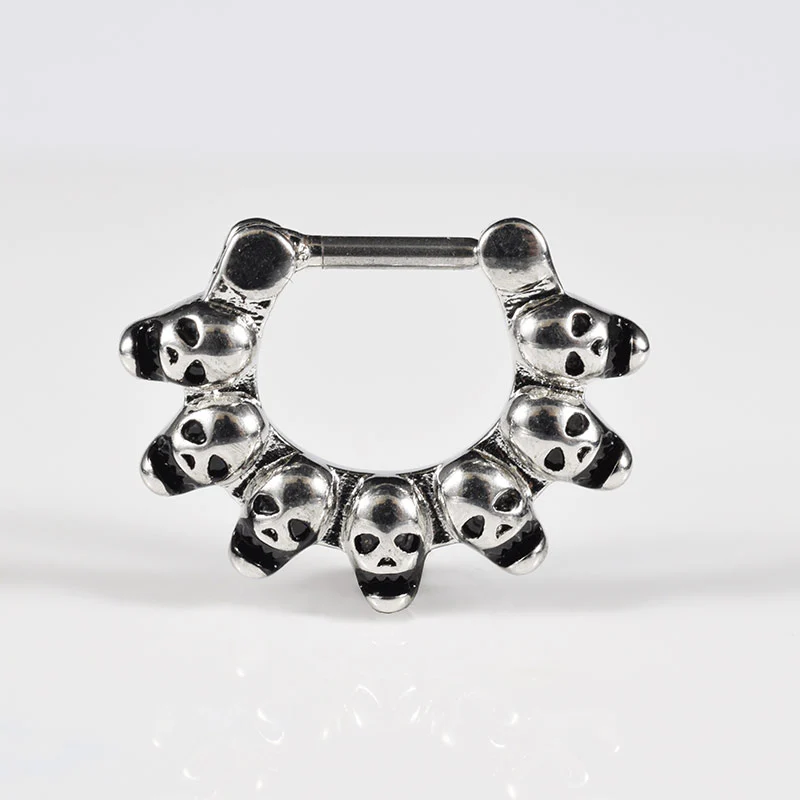 Skulls Septum Clicker Ring - Image 2