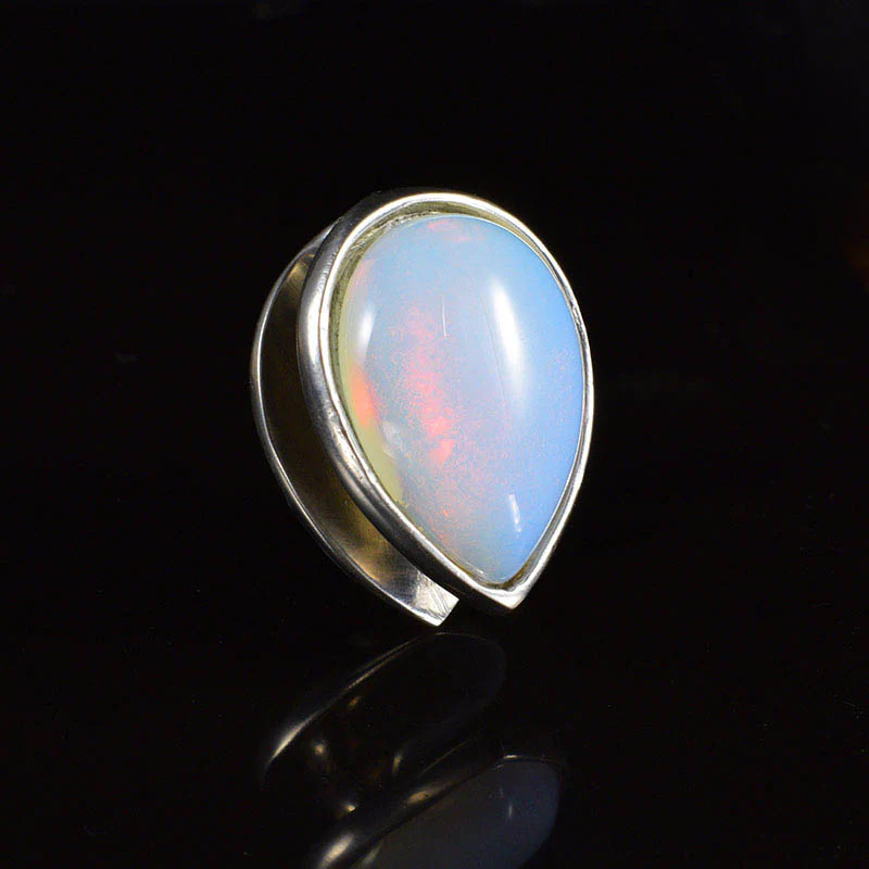 Spade Ear Weights with Opalite