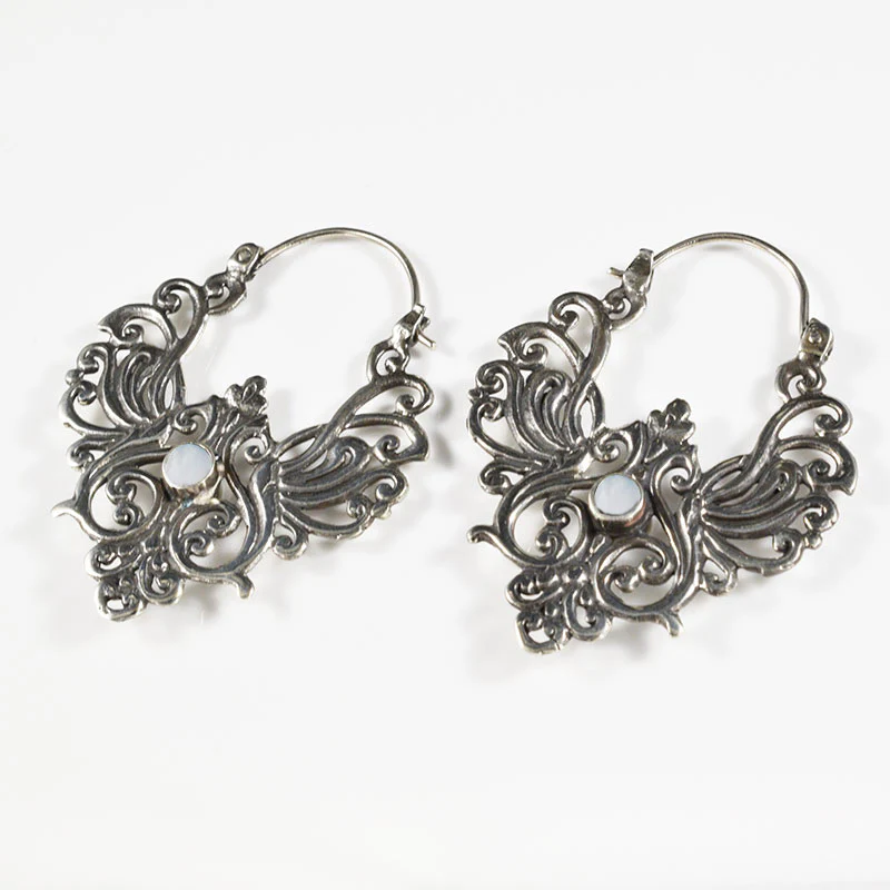 'Sudaji' Bali Earrings with Mother of Pearl - Image 2