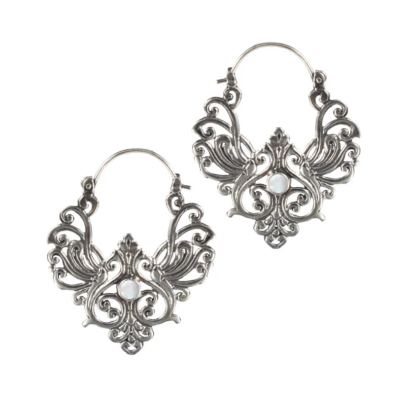 'Sudaji' Bali Earrings with Mother of Pearl - Image 3