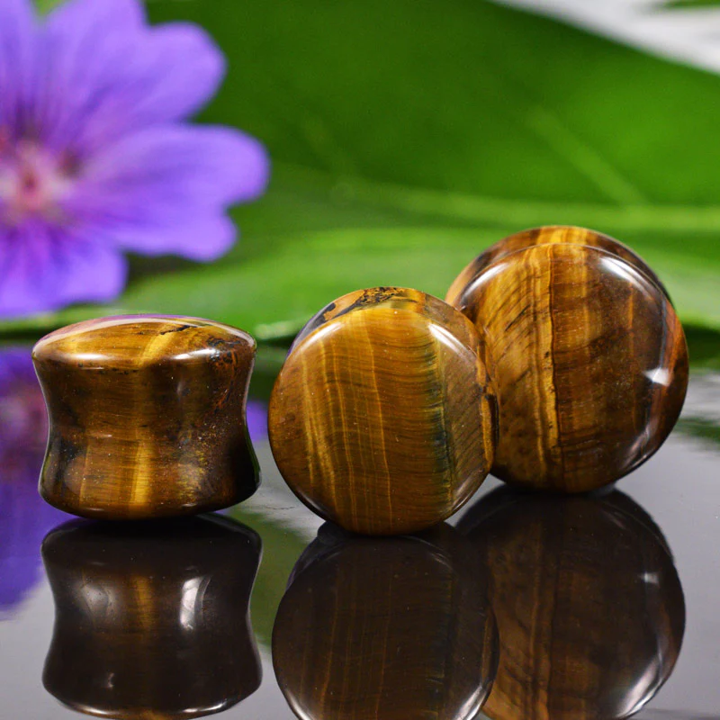 Tigers Eye Stone Flesh Plug