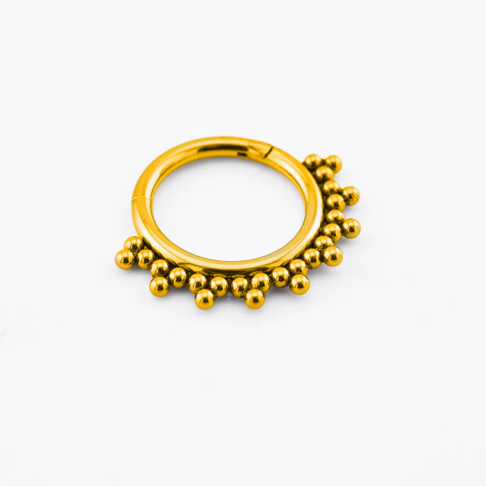 Tribal Beads Clicker Ring in Gold - Image 2