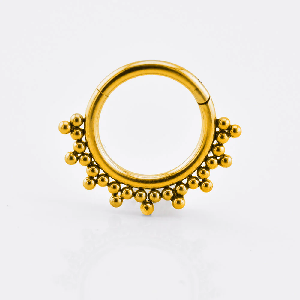 Tribal Beads Clicker Ring in Gold - Image 3